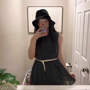 Vintage Retro Style Black Polka Dot Dress